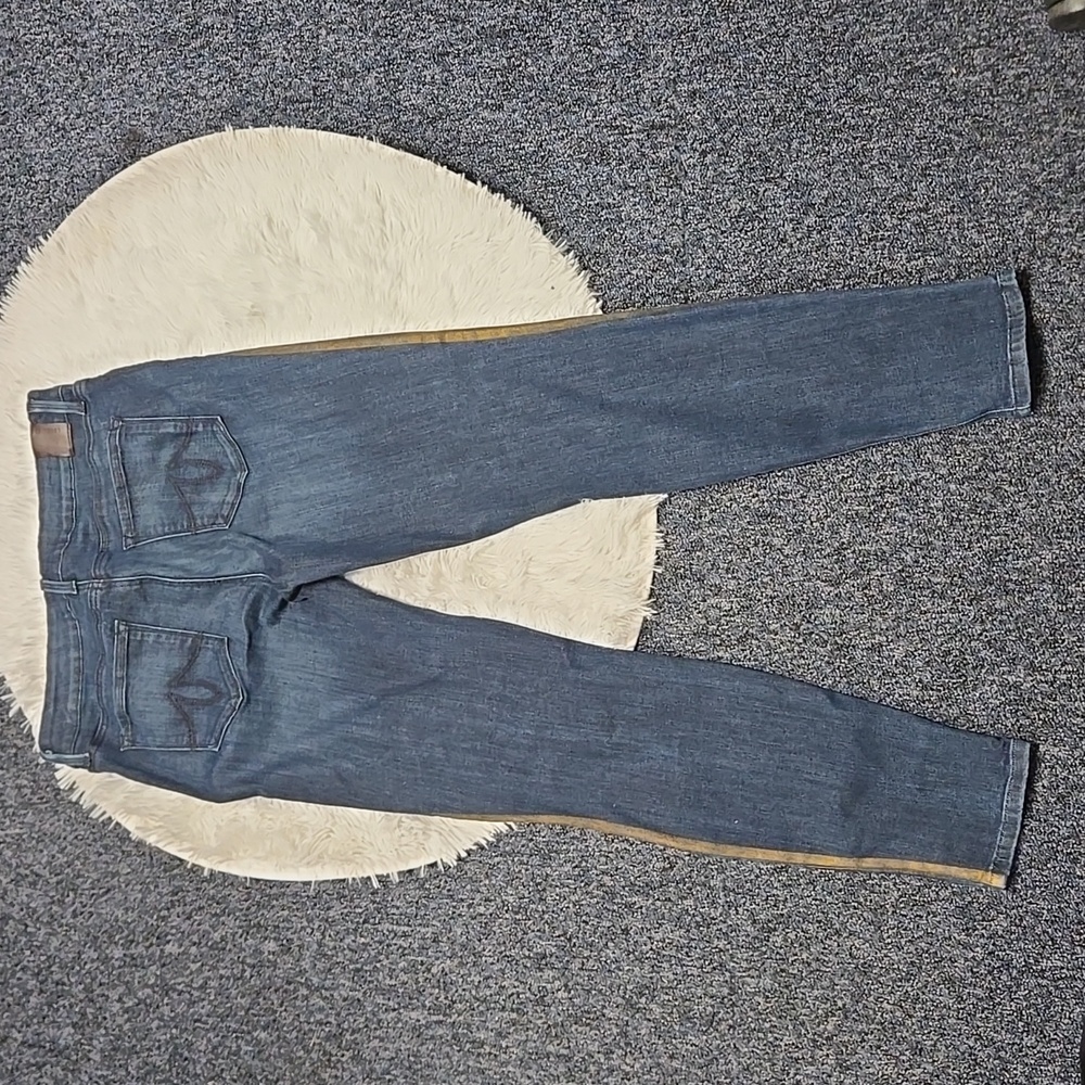 Level 99 Blue Tudexo Striped High-Rise Skinny Jeans Size 30 - Picture 14 of 16